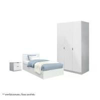 ราคา Koncept Furniture ชุดห้องนอน รุ่น Have ขนาด 3.5 ฟุต & ตู้เสื้อผ้า Preem 120 ซม. & ตู้เตี้ยลิ้นชัก Pody 60 ซม สีขาว (1731508752770631930)