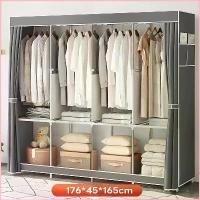 ราคา 2000Kebshop ทรงฮิต THB ตู้เสื้อผ้า ที่วางเสื้อผ้าทำจากผ้า 176*45*165CM เซนติเมตร ลักษณะหรูหรา มีความจุมาก หลากหลายฟังก์ชั่น การประกอบ DIY (1729723687827376577)