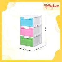 ราคา พร้อมส่งจากไทย YellowHouse ตู้ลิ้นชัก 3ชั้น กล่องเก็บของ กล่องใส่ของ ตู้ลิ้นชักพลาสติก กล่อง ชั้นวางของ ลายเรนโบว์ (1731411198739121736)