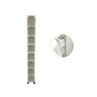 ราคา UP ตู้ลิ้นชักพลาสติก (หน้าแคบ&สูง) SLIM-X2 (8 ชั้น) มีล้อ (1729749991609960538)