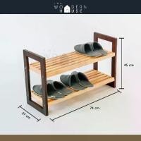 ราคา ชั้นวางรองเท้า ชั้นวางรองเท้าแบบไม้ ชั้นวางรองเท้า รุ่น ทูโทน ดีไซน์สวย เรียบหรู ดูดี ผลิตจากไม้ยางพาราแท้ 100% (1729583871256529444)