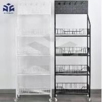 ราคา ชั้นวางของ+ฮุกแขวน 10 ตัว ตะแกรงแขวนสินค้า 4ชั้นมีล้อ ชั้น (1729811318722627891)