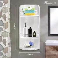 ราคา ชั้นวางของในห้องน้ำ ส่งจากไทย Elegance ชั้นวางของ Max Volume 2 in 1 ชั้นวางของในห้องน้ำ แบบเจาะผนัง อุปกรณ์จัดเก็บในห้องน้ำ ที่แขวนในห้องน้ำ เข้ามุม สีขาว ชั้นวาง (1731895659587667589)