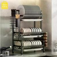 ราคา [2/3-ชั้น] ชั้นวางจานสแตนเลส ชั้นวางจาน ไม่เกิดสนิม ที่คว่ำจาน ชั้นวางอเนกประสงค์ ที่ใส่ตะเกียบ ชั้นวางของ ที่คว่ำจาน (1732235636025428157)