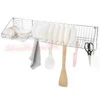 ราคา ชั้นวางจาน ที่คว่ำจาน สแตนเลส แบบแขวนติดผนัง ชั้นวางของ (1731480941534676978)