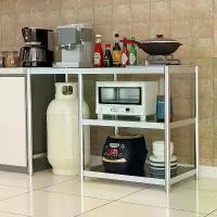 ราคา โต๊ะสแตนเลส รับน้ำหนักได้กว่า 79*80*40 cm ปรับความสูงได้ 304 ชั้นวางเตาแก๊ส 200KG ชั้นวางเตาแก๊ส ชั้นวางสแตนเลส ชั้นวางไมโครเวฟ ชั้นวางเตาในครัว เครื่องใช้บนโต๊ะอาหาร ป้องกันสนิม (1730026848787466346