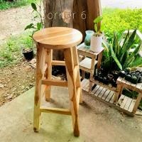 ราคา เก้าอี้บาร์ เก้าอี้ทรงกลม เก้าอี้ไม้สัก เก้าอี้สตูล สูง 80 cm (1729559926089157455)
