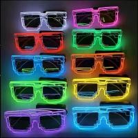 ราคา แว่นกันแดด LED เรืองแสงสำหรับงานปาร์ตี้ แว่นตาเรืองแสงในที่มืด โมเสคกระพริบ UV400 แว่นตา unisex ของขวัญ ของเล่น แว่นตาของเล่น LED เรืองแสง นวนิยาย (1729767502789904608)