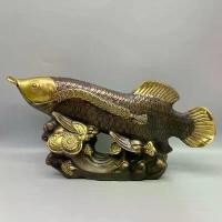 ราคา เครื่องประดับมังกรทอง, ทองแดงบริสุทธิ์, ตกแต่งห้องนั่งเล่นบ้านสมัยเก่าหมึก, งานฝีมือ, ตกแต่งเปิด, ปลาลายคราม, เหมาะสำหรับงานปาร์ตี้ รูป ปั้น สัตว์ แต่ง สวน ตัว ใหญ่ sculpture statue (17321614132899042