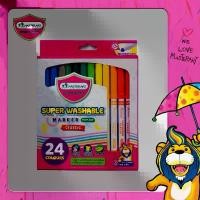 ราคา Master Art สีเมจิก ปากกาเมจิก ล้างออกได้ 24 สี รุ่นคลาสสิค MWM24T จำนวน 1 กล่อง (1731585842616501593)