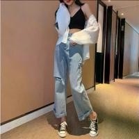 ราคา Jeans ยีนส์ผู้หญิง ยีนส์ขาด ยีนส์เอวสูง ทรงสวย มี 4 สี ไซส์ S-3XL.#004 Outfits (1729666112786892912)