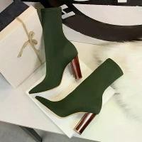 ราคา รองเท้าบูทหุ้มข้อสำหรับผู้หญิง, รองเท้าส้นสูงทรงสี่เหลี่ยม, รองเท้าบูทถุงเท้าผ้ายืดสบาย, เหมาะสำหรับฤดูใบไม้ร่วง, รองเท้าปาร์ตี้, รองเท้าผู้หญิง, ไซส์ 42 และ 43 (1731188893090089734)