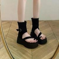 ราคา รองเท้าแตะหลอดพื้นหนา สำหรับผู้หญิง ความสูง 7 ซม. สไตล์โรมัน พื้นนุ่ม รองเท้าแตะแบบสวม เพิ่มความสูง ฤดูร้อน 2025 มาใหม่ ไซส์เล็ก รองเท้าผู้หญิง รองเท้า โมโน โบ้ monobo (1731877489629562234)