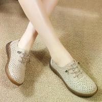 ราคา รองเท้าผู้หญิง, ใหม่, สายรัดยางยืดกลวงระบายอากาศได้, รองเท้าส้นแบนสีขาวอเนกประสงค์, สไตล์สลิปออน, ลำลองและสะดวกสบาย (1730076559084522061)