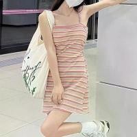 ราคา เดรสสายสปาเก็ตตี้ ลายสายรุ้ง สำหรับผู้หญิง ฤดูร้อน ถักนิตติ้ง ไซส์เล็ก เหมาะสำหรับสาวและผู้ใหญ่ กระโปรงสั้น เสื้อเกาะอก ทรงสลิมฟิต (1731539408892037426)