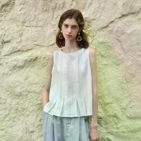 ราคา เสื้อกั๊กฝ้ายลินิน Tencel, จีบ, สำหรับผู้หญิง, ดีไซน์เฉพาะ, เสื้อหลวม, สไตล์ฤดูร้อน, วัสดุผ้าลินิน, ลำลอง, เสื้อแขนกุด, ระบายอากาศได้, 2025 (1731554758042420307)