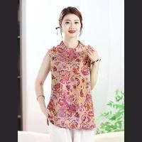 ราคา เสื้อกั๊ก สไตล์เก่า เงิน ความยาวปานกลาง เสื้อแขนกุด สำหรับผู้หญิง ฤดูร้อน 2025 สไตล์จีนใหม่ เสื้อแขนกุด ดีไซน์ปากเฉียง มีปกปิดและกระดุมปิด (1731811487309530757)