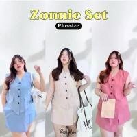 ราคา เสื้อแขนกุด+กระโปรงกางเกง สาวอวบ ผ้าลินิน ทรงสวย ไม่บาง มี4สี ขายดี (1731755860092159585)