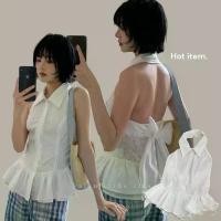 ราคา พร้อมส่ง เสื้อแขนกุด ตัดต่อลูกไม้กับผ้าcotton แต่งขอบลูกไม้ ชายล่างแต่งระบายงานน่ารัก สินค้าดี (1731885865923740769)