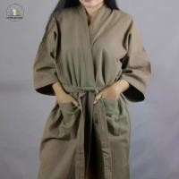 ราคา เสื้อคลุมอาบน้ำ ชุดคลุมอาบน้ำ เสื้อคลุมรังผึ้ง bathrobe ผ้ารังผึ้ง เสื้อคลุม แฟชั่น โรงแรม ห้องน้ำ (1731846696780923954)