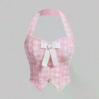 ราคา สินค้าพร้อมส่ง เสื้อคล้องคอ เปิดหลัง แต่งโบว์หน้า,กระดุมมุก (ผ้าไม่ยืด) (1731855878649186766)