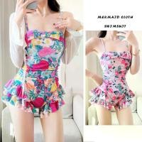 ราคา ชุดว่ายน้ำวันพีช ชุดว่ายน้ำบากญิง เสื้อแขนยาว เสื้อคล้องคอ สีเหลือง/ชมพู FA093 (1731768028581366325)