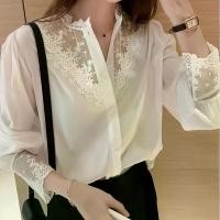 ราคา เสื้อเชิ้ตลูกไม้สไตล์ฝรั่งเศส ดีไซน์ลูกไม้ใหม่ เสื้อแขนยาวฤดูใบไม้ผลิ เสื้อโค้ทเย็บ 2025 เสื้อคอปาด เ ส ื ้ อ ผ ้ า ท ว ิ ต ชุดเเฟชั่น เสื้อลูกไม้ปักฉลุหวานๆคนอวบ (1731609707587208548)