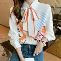 ราคา เสื้อเชิ้ตผู้หญิง ผ้าชีฟองสีขาว ฤดูใบไม้ผลิ/ฤดูร้อน 2024 มาใหม่ ดีไซน์สวย เสื้อเกรดสูง Niche เสื้อเชิ้ตแขนสามส่วน (1731101178203376211)