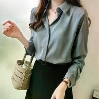 ราคา เสื้อเชิ้ต แขนยาว ผ้าชีฟอง สีขาว สำหรับผู้หญิง ชุดทำงาน เสื้อเชิ้ตผู้หญิง เสื้อเชิ้ตผู้หญิง สีพื้น สีดำ เหมาะสำหรับใส่ทำงาน สไตล์ T66 พร้อมสต็อก Lady Clothing Women (1731064135018645568)