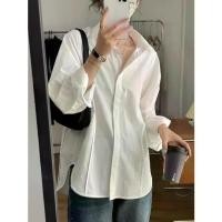 ราคา เสื้อเชิ้ตผู้หญิง ผ้าฝ้ายสีขาว ดีไซน์สวย เหมาะสำหรับฤดูร้อน ฤดูใบไม้ผลิ และฤดูใบไม้ร่วง เสื้อเชิ้ตตัวเล็ก Niche เสื้อเชิ้ตแขนยาวสไตล์ฝรั่งเศส เก๋ไก๋ Women Clothing Lady ผ้าแก้ว (1731085772802853092)