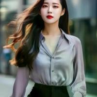 ราคา เสื้อสีม่วง, วัสดุผ้าซาตินเหลืองมัสตาร์ด, เสื้อเชิ้ตผู้หญิง, เหมาะสำหรับฤดูใบไม้ผลิและฤดูใบไม้ร่วง, สไตล์เก๋ไก๋, สวยงาม, ขนาดเล็ก, 2023 มาใหม่, เสื้อผ้าสีม่วงอ่อน (1731965177282988285)