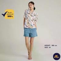 ราคา Mc JEANS เสื้อเชิ้ตผู้หญิง เสื้อฮาวายแขนสั้น สีครีมอ่อน MWSZ265 (1731790256472361431)
