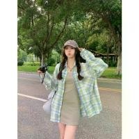ราคา เสื้อเชิ้ตผู้หญิง สไตล์เกาหลี ลำลองและพักผ่อน บาง แขนยาว เสื้อเชิ้ตลายสก๊อต เหมาะสำหรับผู้หญิง 2024 เสื้อเชิ้ตทรงหลวม เสื้อโค้ทกันแดด เสื้อเชิ้ตลายสก๊อต Ins แฟชั่น เสื้อผ้าผู้หญิง (1730691731743804275