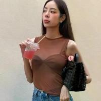 ราคา KINDACASUAL.BKK - GM051 เสื้อซีทรู สีน้ำตาล (1731640210333861519)