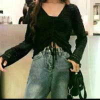 ราคา เสื้อซีทรู เซ็กซี่ถักโครเชต์รูดหน้า : เสื้อแฟชั่น เสื้อถัก ซีทรู (1729583958497724894)