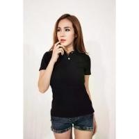 ราคา PL160 เสื้อโปโลผู้หญิงสีดำ ทรงสวยเข้ารูป ใส่สบาย ไม่ร้อน ระบายอากาศดี เสื้อโปโลผู้หญิง Women's polo shirts (1732290648450501562)