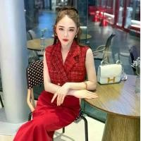 ราคา เซ็ทเสื้อกระโปรงยาวผ้าอัดกาว เซ็ทใส่ทำงาน ชุดเซท ชุดทำงาน ชุดออกงาน สีดำ เสื้อผ้าทอ ผ้าทอ Clothing Women ผู้หญิง Skirt (1731759783640664659)
