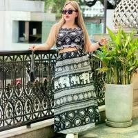 ราคา Plus size ชุดเซ็ท2ชิ้น เสื้อสายเดี่ยว+กระโปรงยาวของสาวอวบ ชุดแฟชั่นผู้หญิงอ้วน ลายช้างไทยน่ารัก รุ่นสายเดี่ยวช้างไทย (V16) Clothing (1730000177203808780)