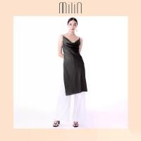 ราคา [MILIN] Cowl neck camisole top เสื้อสายเดี่ยว คอถ่วง ตัวยาว ผ่าข้าง Tactile Top (1731883899118322905)