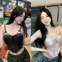 ราคา best shop-พร้อมส่ง- FY1930 เสื้อสายเดี่ยว มินิมอล สีพาสเทล ผ้าซาติน มีฟองน้ำ รัดตัว ครอป มือ สอง (1732206492271872396)