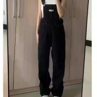ราคา FASHION เอี้ยมกางเกงยีนส์ขายาว ซิปข้าง สีดำ รุ่น W1028 Clothing Jean Women ผู้หญิง เสื้อผ้า เกาะอก สายฝอ คริสมาส ยืด ขนาด ใหญ่ หลวม เสื้อครอป เสื้อผ้าแนวแฟรี่ เอวลอยลายไฟ (1731469275378977056)