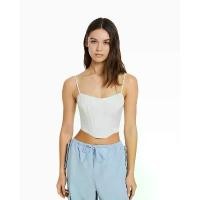 ราคา (ของแท้) BERSHKA strappy satin corset คอเซ๊ท สีขาว ซิปหลัง มีบริการเก็บปลายทาง Women ผู้หญิง Clothing เสื้อ เสื้อครอป เสื้อสายเดี่ยว เสื้อกล้ามผู้หญิง เสื้อทรงคอร์เซ็ท เสื้อ (1731435426674083885)