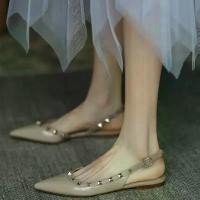 ราคา รองเท้าแตะหัวแหลม แฟชั่น ปิดนิ้วเท้า หนัง รองเท้าแตะผู้หญิง รองเท้าส้นเตี้ยผู้หญิง สำหรับผู้หญิง (1730595699139709764)