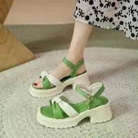 ราคา รองเท้าส้นสูงผู้หญิง ส้นสูง 7 นิ้ว แบบผูกเชือก มีสไตล์ (1730568297165326802)