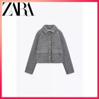 ราคา 【SALE】Zara สินค้าใหม่ เสื้อแจ็กเก็ต เสื้อโค้ท กระดุมหน้าแถวเดียว สีทอง สําหรับผู้หญิง (1731955823452980489)