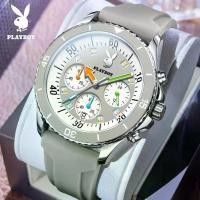 ราคา PLAYBOY นาฬิกา unisex, ชายและหญิง, กีฬาและนาฬิกาดิจิตอล, กันน้ำ, สายซิลิโคน, สีสันสดใส, 3081 (1732128104659126497)