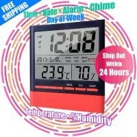 ราคา [COD] [Tiktok]นาฬิกาปลุกดิจิตอล ตั้งโต๊ะ ใส่ถ่าน ขนาด 10 ซม วัดอุณหภูมิห้อง ความชื้นอากาศ ตั้งเวลาปลุก บอกวันในสัปดาห์ LCD Digital Alarm Clock - นาฬิกาปลุกdigital | alarm clock (1731581594026018614)