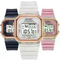 ราคา นาฬิกานักเรียนอิเล็กทรอนิกส์, แบรนด์แฟชั่น, โปร่งใส, LED หลากสีลูกกวาด, เหมาะสำหรับสุภาพสตรี, นาฬิกาสปอร์ต, กันน้ำ, นาฬิกาข้อมือ, ของขวัญที่สมบูรณ์แบบ, นาฬิกา, Reloj (1731669668794698706)