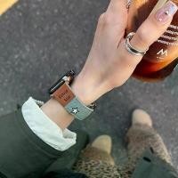 ราคา สายนาฬิกา IAMYEE วัสดุผ้ายีนส์ เหมาะสำหรับนาฬิกา 456 ส่วน SES7S8S9S10iwatch (1731296474075269163)