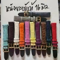 ราคา สายนาฬิกา 16mm.หนังจระเข้แท้ ทนทาน เดินด้ายรอบเส้น นุ่มใส่สบายข้อมือ แถมสปริงบาร์ ขายดี (1731877763079898429)